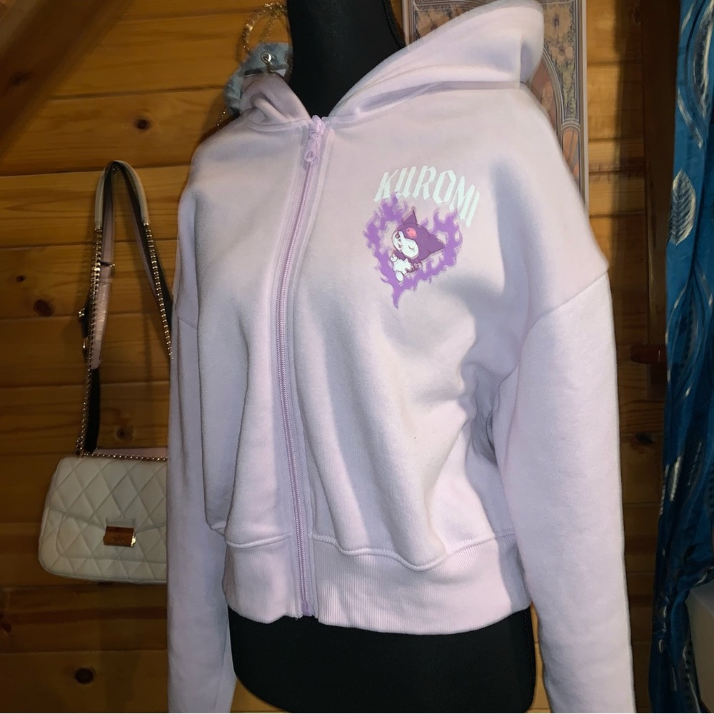 Kuromi Women's Lavender Hoodie Sweater